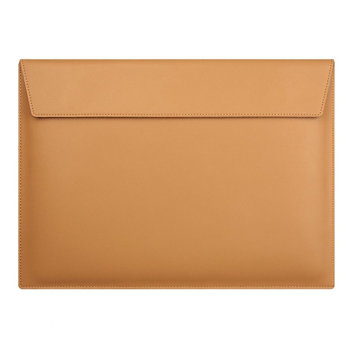 Jormftte laptoptáska, boríték stílusú, PU bőr, 13 hüvelykes, barna, többfunkciós