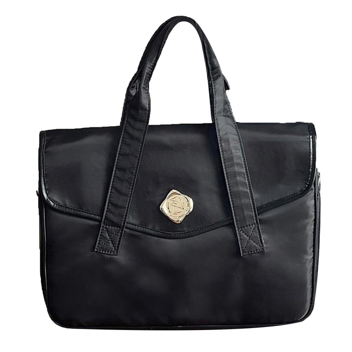 Jormftte laptoptáska, nagy kapacitású, egyszerű stílusú, fekete