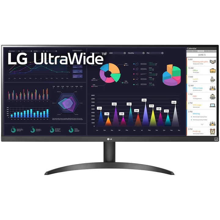 LG 34WQ500-B Ultrawide monitor, 34", IPS, 2560x1080x 100Hz, 5ms, AMD FreeSync™