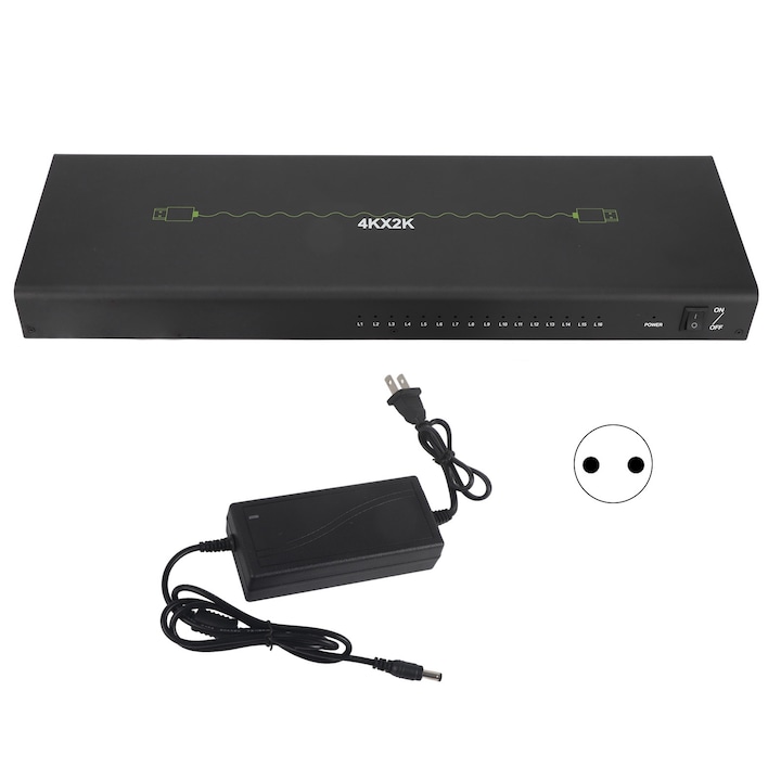 HDMI elosztó 1 be 16 ki, Jormftte, 4K, 12m, 15m