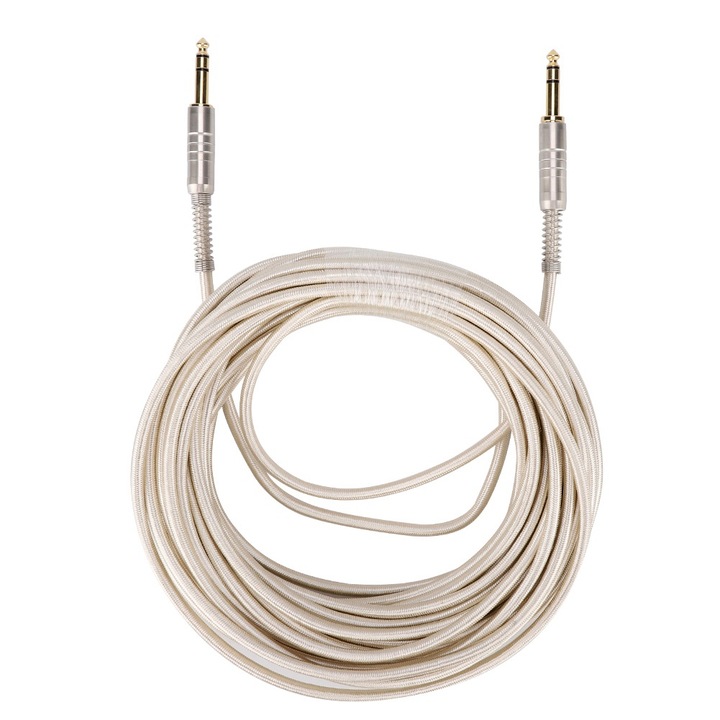 Jormftte sztereó audiokábel, 6,35 mm-es adapter, 15 m, többszínű, nyúlás- és szennyeződésálló