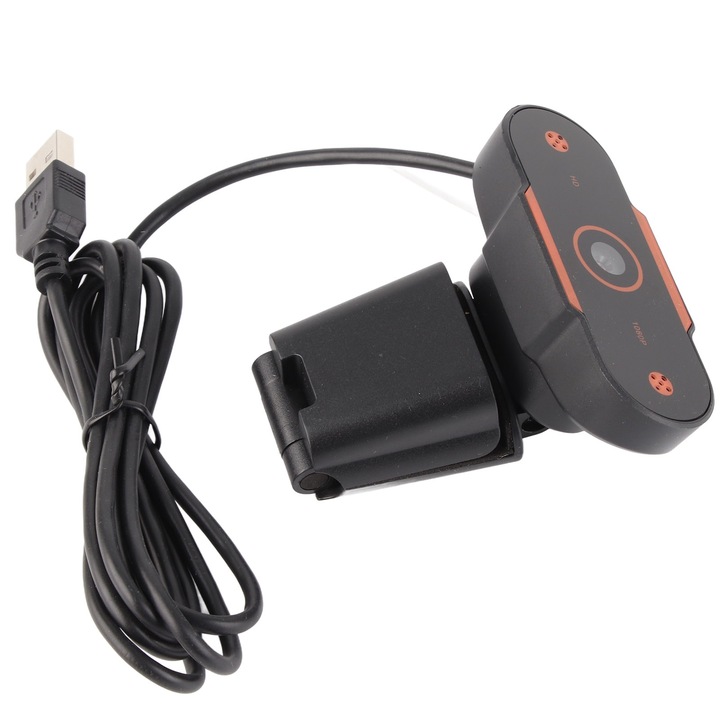 Jormftte Full HD 1080P webkamera, USB, egyszerű és elegáns kialakítás, laptopokkal és asztali számítógépekkel kompatibilis