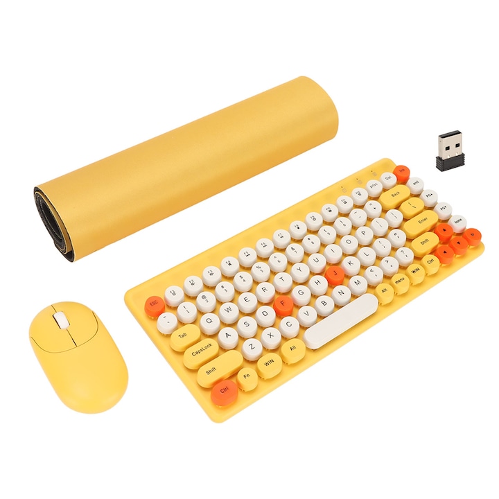 Tastatura mecanica cu 21 de taste, Jormftte, design ergonomic, interfata USB Type C, culoare verde
