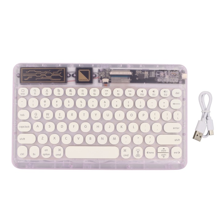 Capace de taste Jormftte din rasina, set, alb, compatibile cu tastaturi mecanice