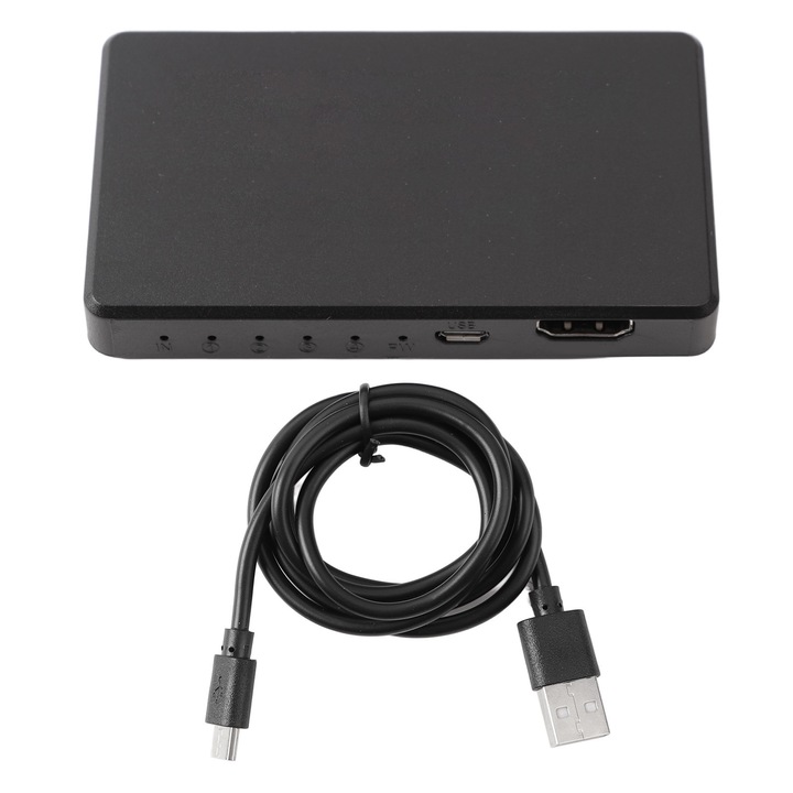 Multimédia 4K elosztó, Jormftte 1x4, 4 kimenet támogatása, mini design, fekete