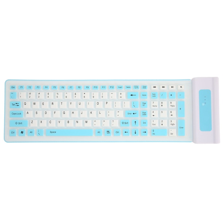 Tastatura wireless Bluetooth Jormftte SF 1089D C, neagra, cu iluminare LED 7 culori, touchpad, pentru tablete Microsoft Pro3 4 5 6 7