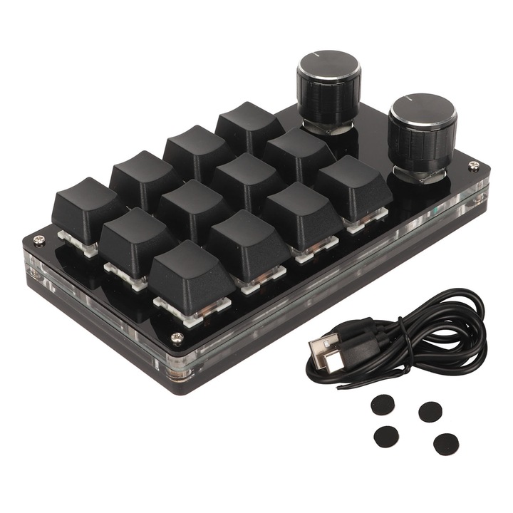Set tastatura si mouse wireless Jormftte, 2.4GHz, 86 taste, design retro, roz