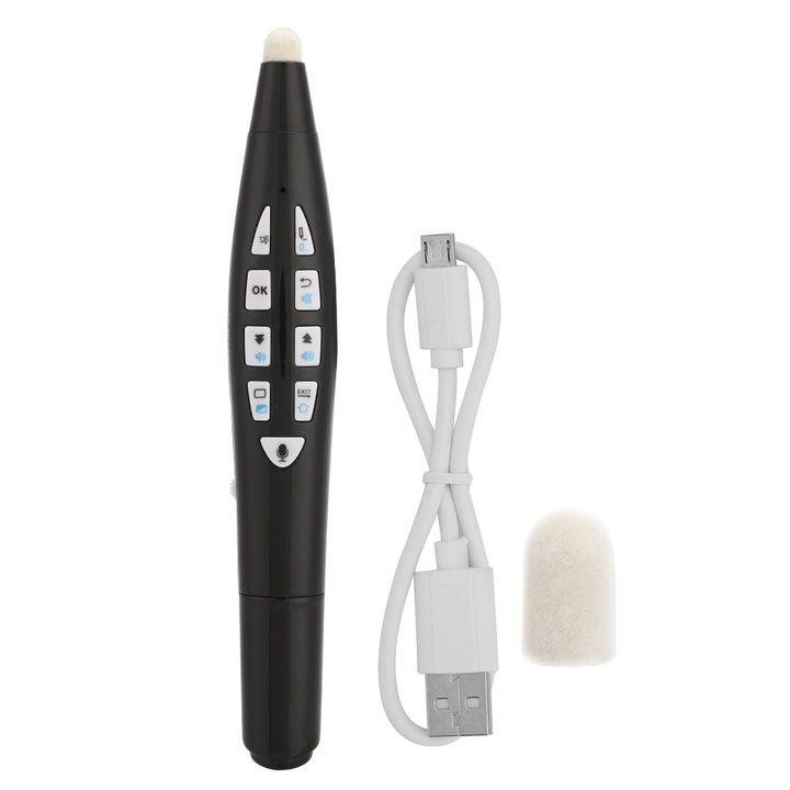 Enforose Flip Pen egér, 2.4GHz, mikrofon funkcióval, fekete/ezüst