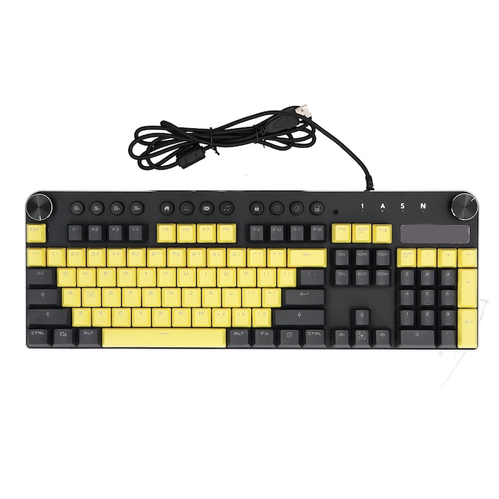 Set de keycaps PBT, Jormftte, 130 bucati, inaltime OEM, semi-transparent, albastru