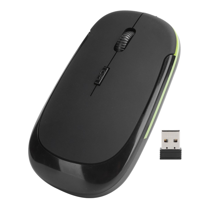 Mouse wireless optic 2.4GHz, 1600dpi, 4 butoane, USB