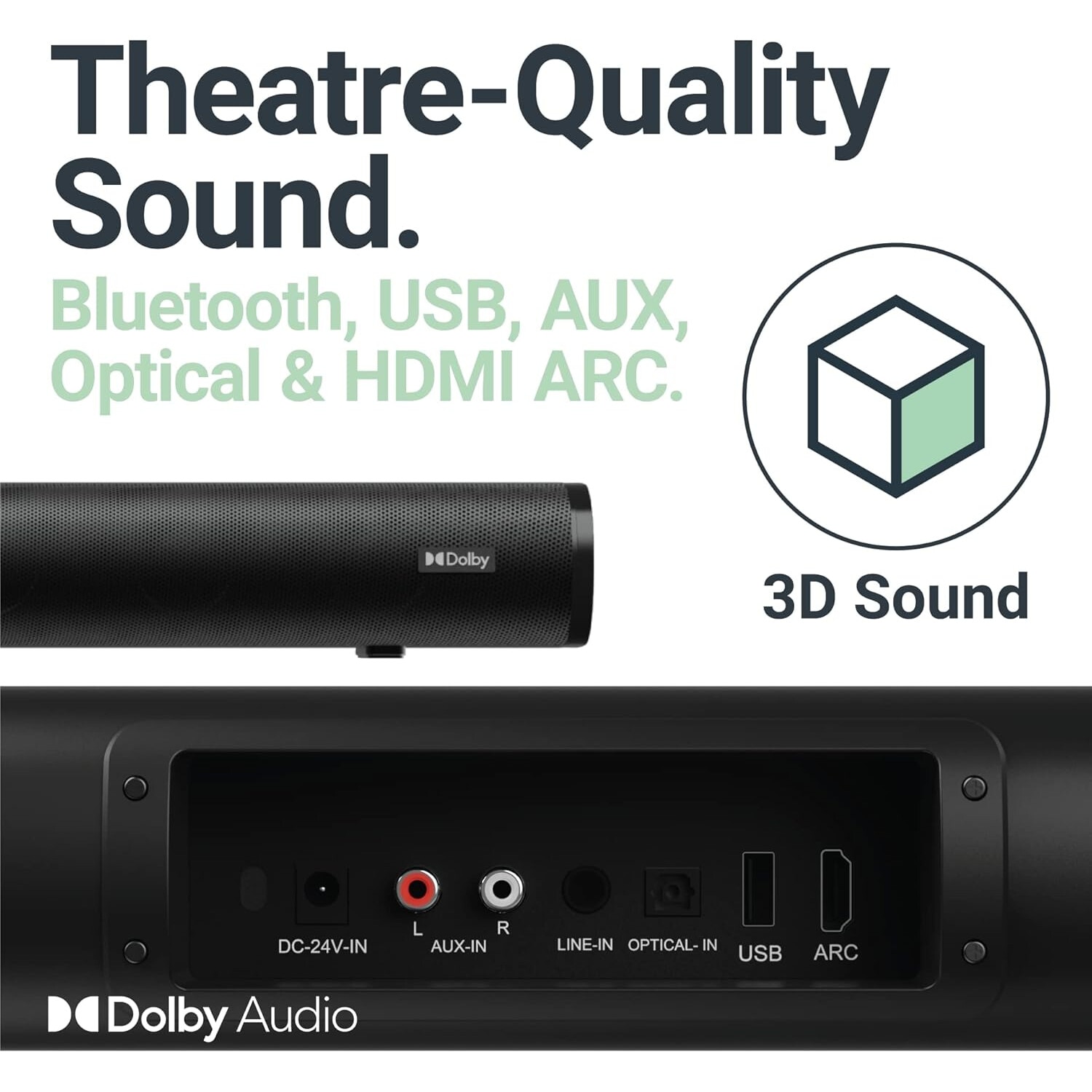 Soundbar Majority, Everest 5.1 Dolby Audio, Bluetooth, PC, AUX, home theater, Bluetooth, 300 W, negru