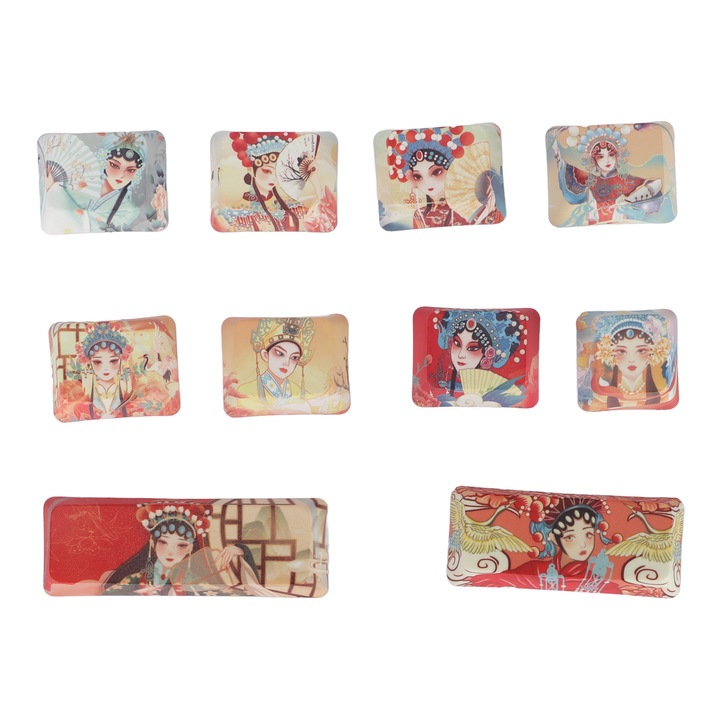 PBT billentyűsapka készlet, Jormftte, kínai témájú, 10 darabos, kiváló tartósságú, 61/87/104/108 mechanikus billentyűzetekhez.