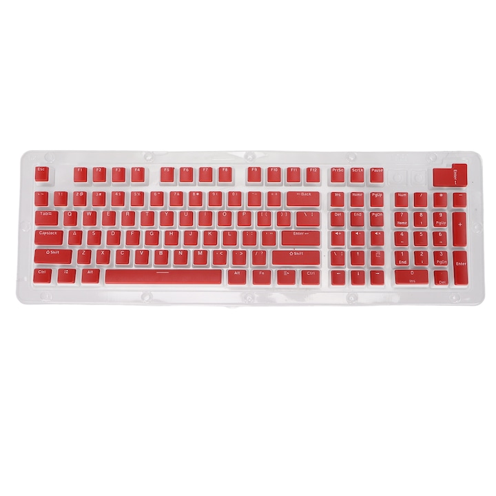 Set 130 taste tastatura, semi-transparent, alb