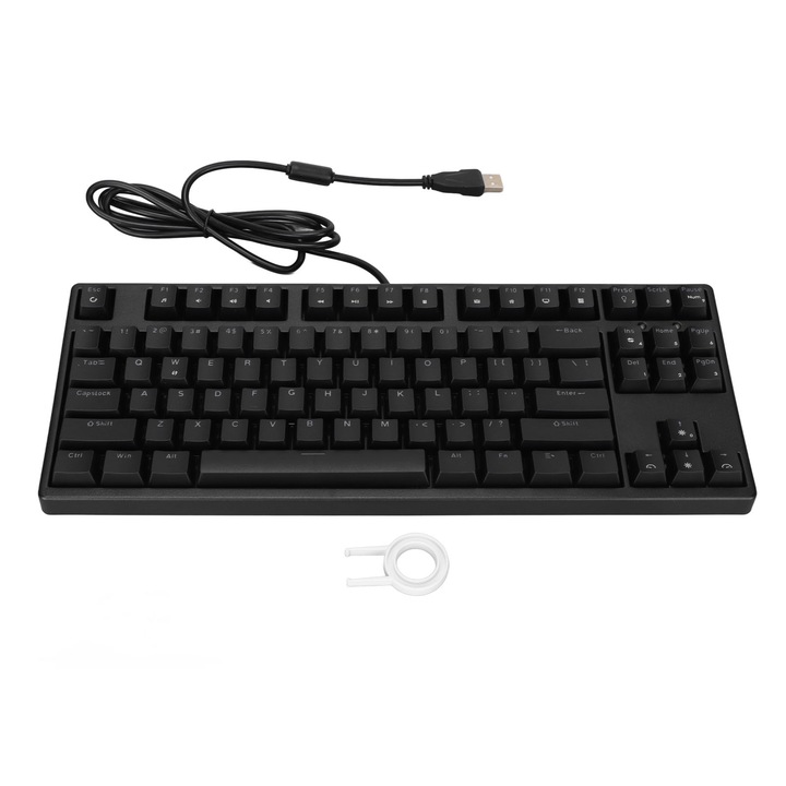 Tastatura mini cu 12 taste, Jormftte, comutator albastru, programabila, conexiune cablata, alb lapte