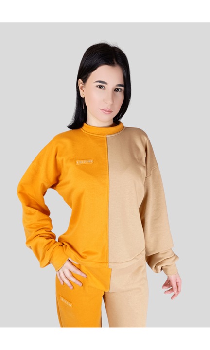 Hanorac regular fit color block, de dama, Multicolor