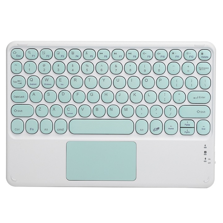 Set Tastatura si Mouse Wireless Jormftte, ergonomic, alb, 78 taste, 4 butoane