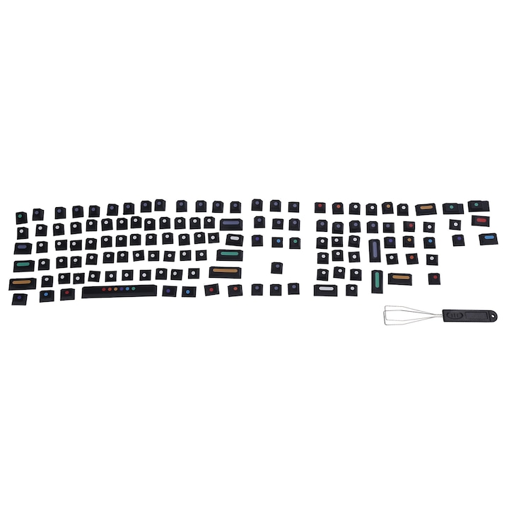 Set de capace pentru tastatura mecanica Jormftte, 126 de taste, PBT, design ergonomic, rezistent la uzura, multicolor