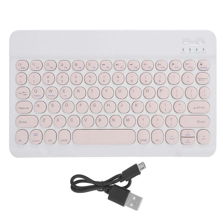 Set 73PCs Capace Tastatura Mecanica PBT Jormftte, Model 6064 Flori de Cires, Multicolor