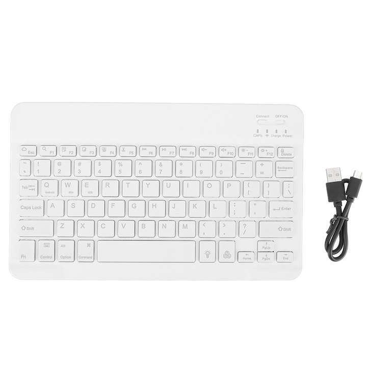 Tastatura wireless pliabila Jormftte, pentru telefon si tableta, 27 taste functionale, neagra