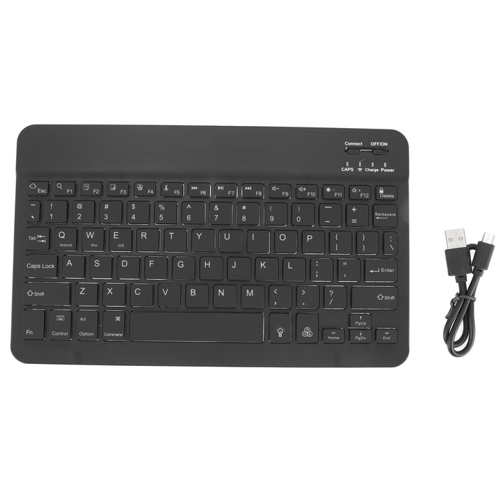 Tastatura mecanica Jormftte 61 taste, iluminare RGB, compacta, tip C