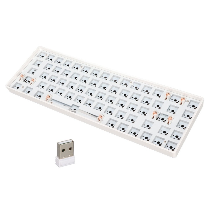 Set de 132 capace de taste pentru tastatura, Jormftte, ABS, ergonomic, rosu cu litere albe