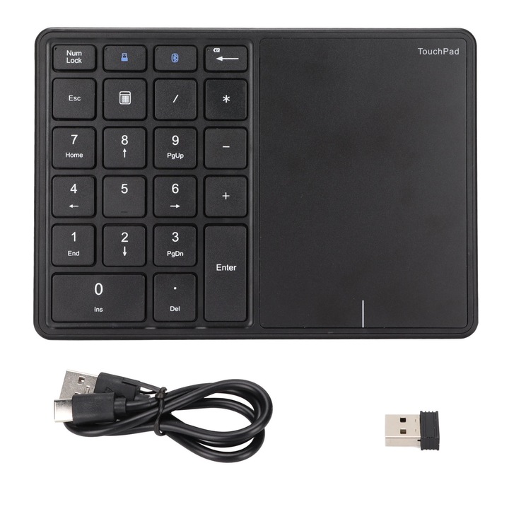 Tastatura wireless Jormftte, iluminare RGB, roz, 1,10 inch, rezistenta la apa si praf