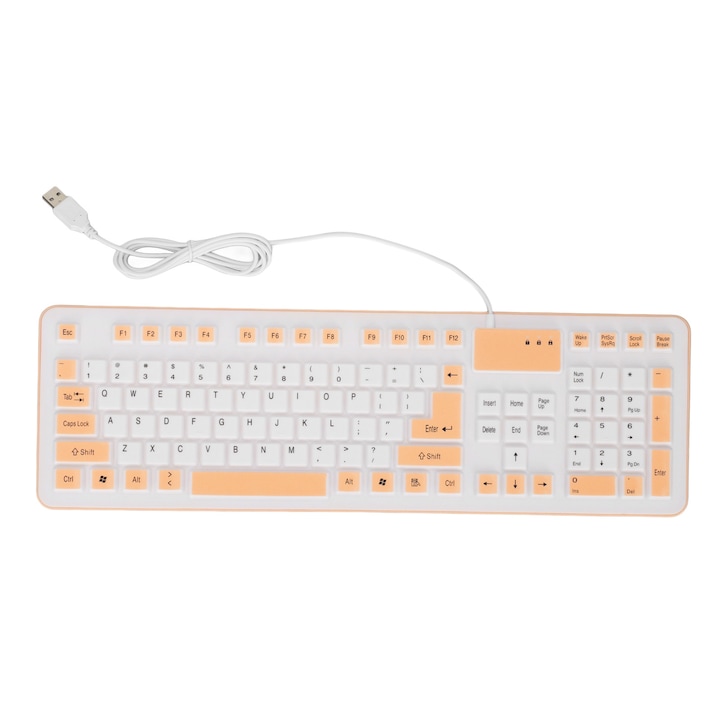 Tastatura mecanica Jormftte, set 128 capace PBT, design ergonomic, rezistent la ulei, multicolor
