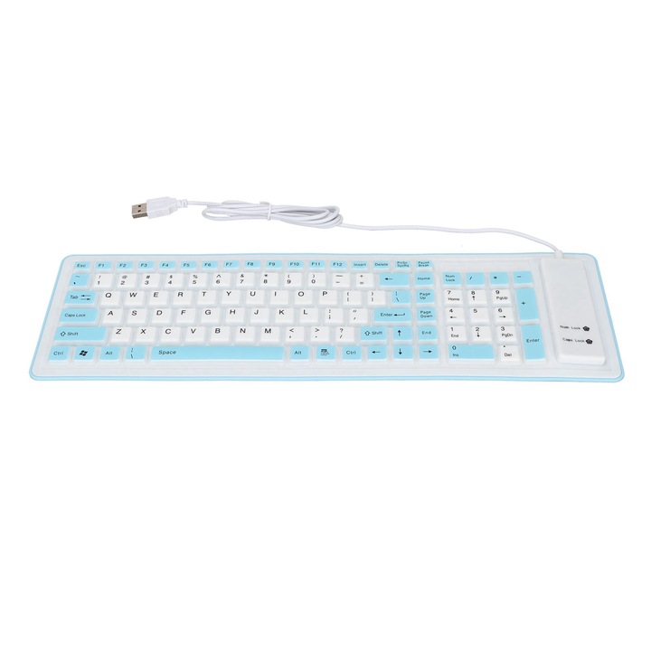 Tastatura mecanica Jormftte cu 87 de taste, comutatoare albastre, iluminare RGB, design ergonomic, suport pentru incheieturi