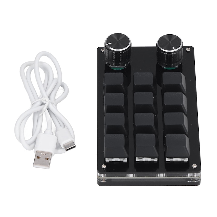 Tastatura Jormftte mecanica mini, 61 taste, design ergonomic, portabila, alba