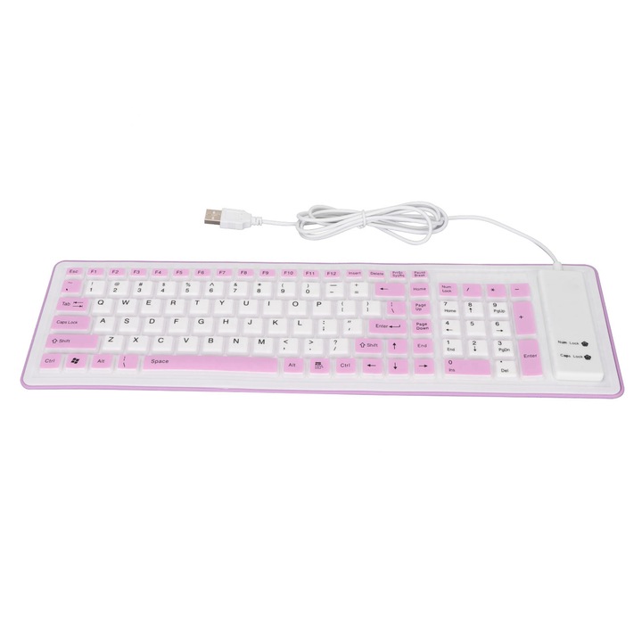 Tastatura wireless pliabila Jormftte, pentru telefon si tableta, aluminiu, 27 taste functionale, argintie