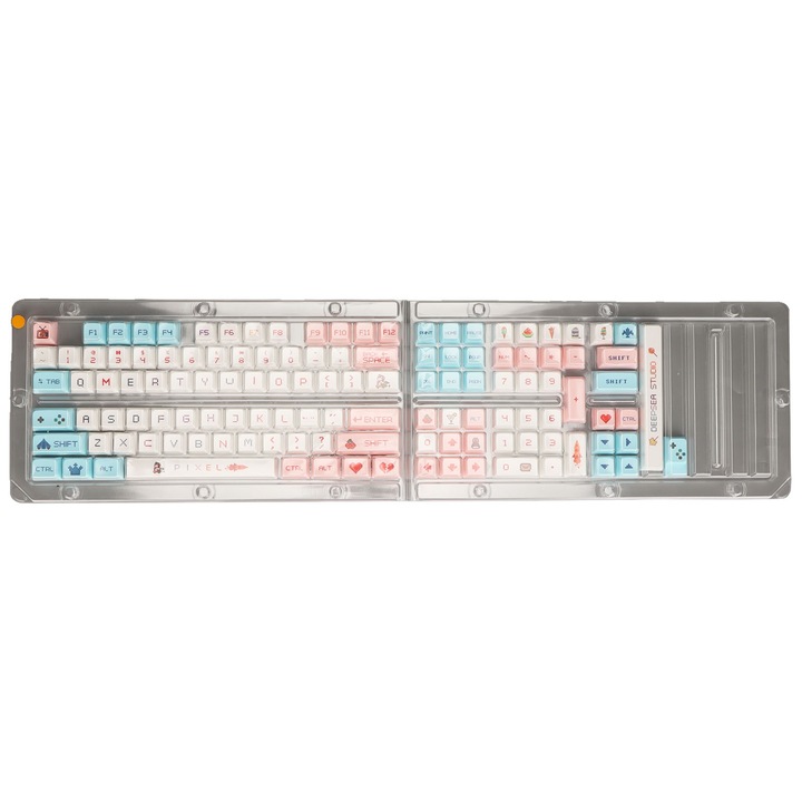 Set de capace de tastatura 108 taste, Jormftte, tema Matcha Green, material PBT, inaltime OEM