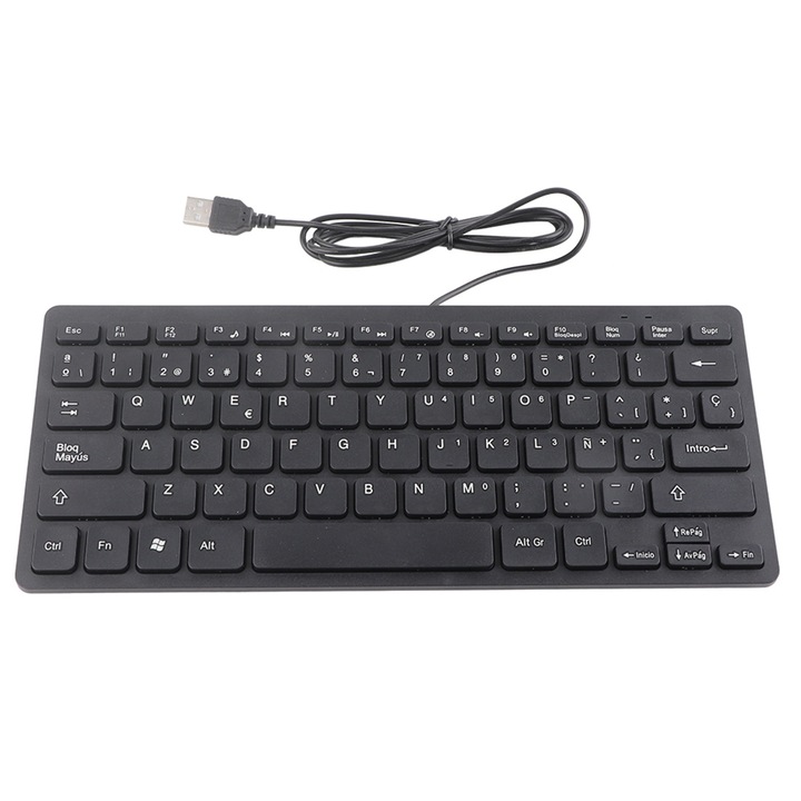 Set tastatura si mouse wireless Jormftte, design ergonomic, 110 taste, 2.4Ghz, culoare neagra