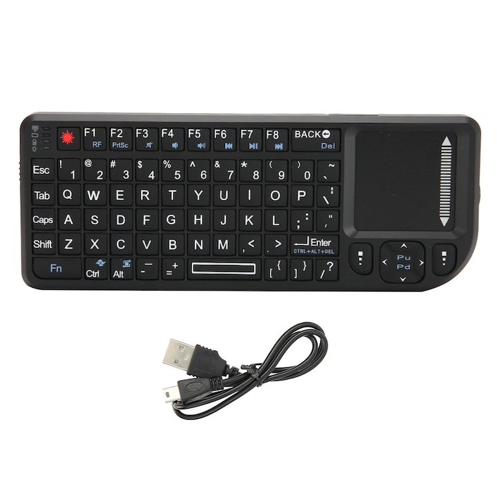 Tastatura wireless Bluetooth Jormftte cu capace rotunde, design ergonomic, 13 taste rapide, alb, 10 inchi