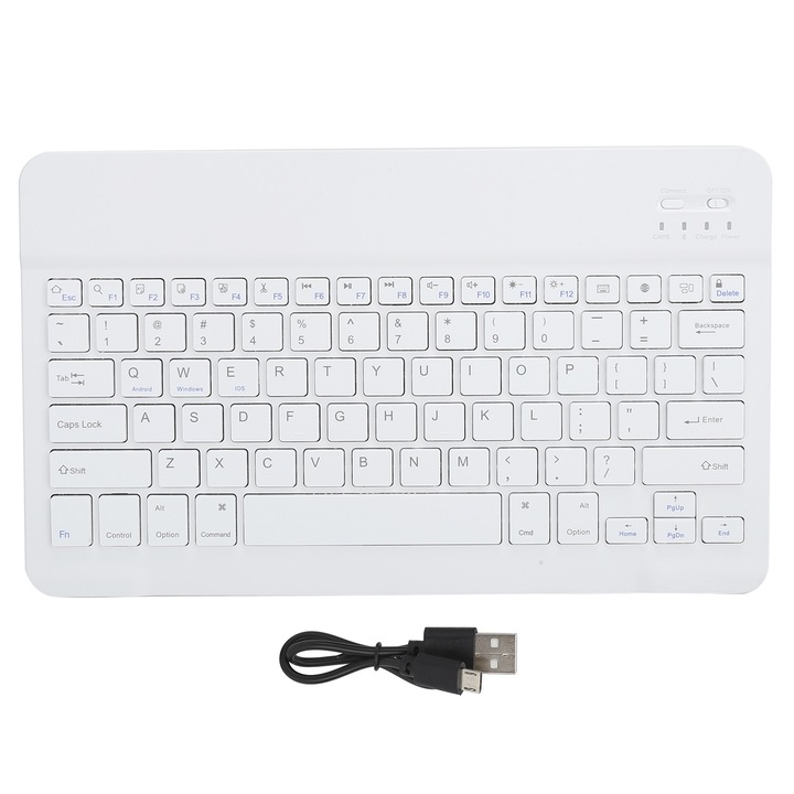 Set Tastatura si Mouse Jormftte, Stil Punk, Iluminare Colorata, Alb