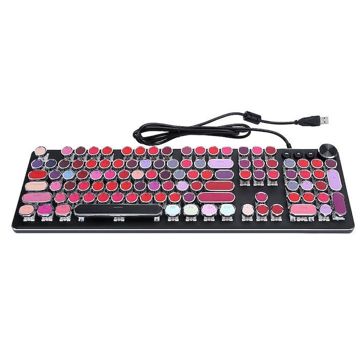 Tastatura numerica mecanica 21 taste, Jormftte, iluminare RGB, alb, ergonomic