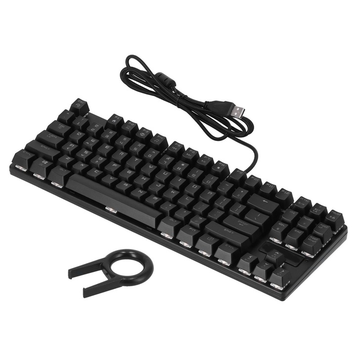 Tastatura Bluetooth Touchpad Tastatura rotunda cu design ergonomic Conexiune stabila 10 inchi galben