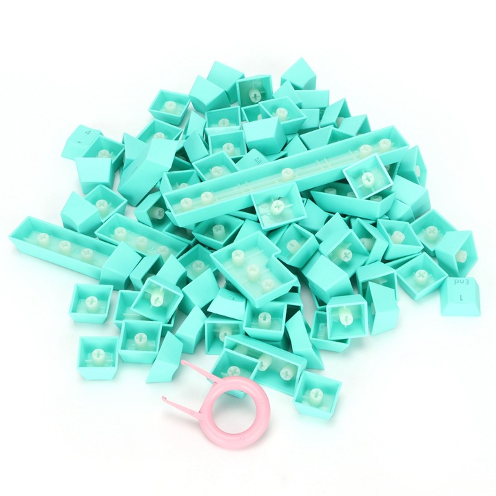 Tastatura mecanica, Jormftte, set 118 capace de taste PBT, design ergonomic, gri