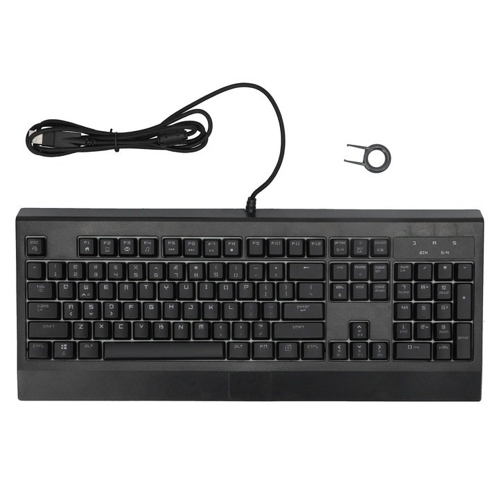 Jormftte mechanikus billentyűzet, 104 gomb, RGB világítás, ergonomikus kialakítás, többszínű