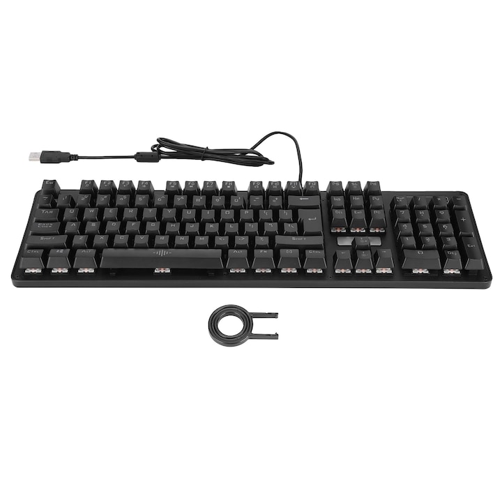 Tastatura Mini Jormftte Ultra Subtire 78 Taste USB Cablu, Design Minimalist, Neagra