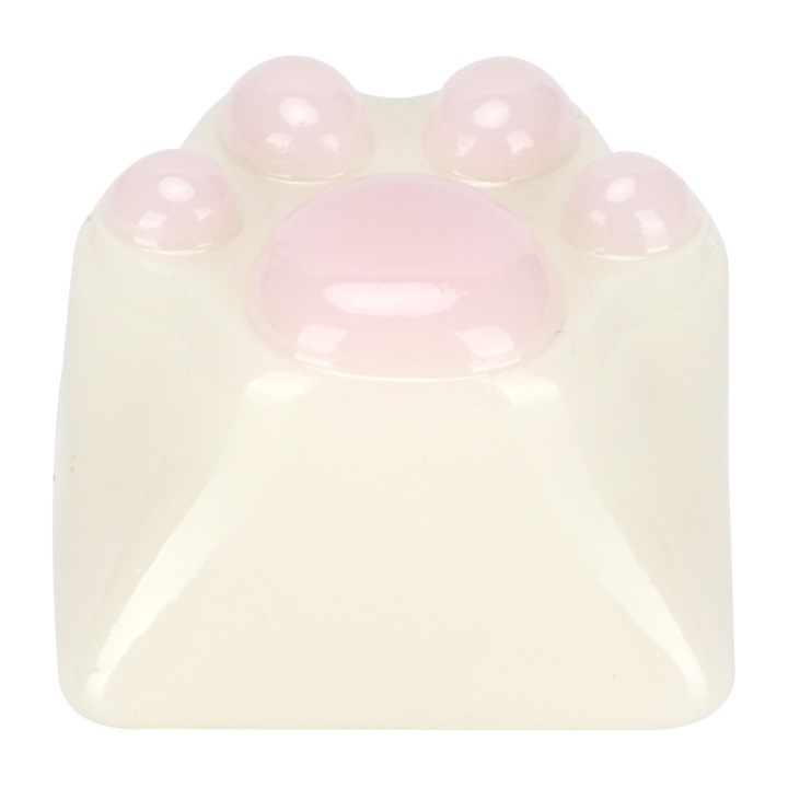 Macskamancs gyanta billentyűzet sapka Korrózióálló ergonomikus billentyűzet kiegészítők Cherry MX-hez Fehér Rózsaszín