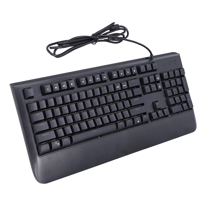 Set tastatura si mouse wireless Jormftte, 86 taste, design retro, colorat, roz