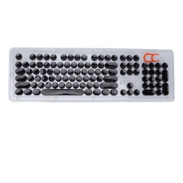 Tastatura wireless Jormftte ultra-subtire, 104 taste, design ergonomic, conectare stabila, pentru PC si laptop