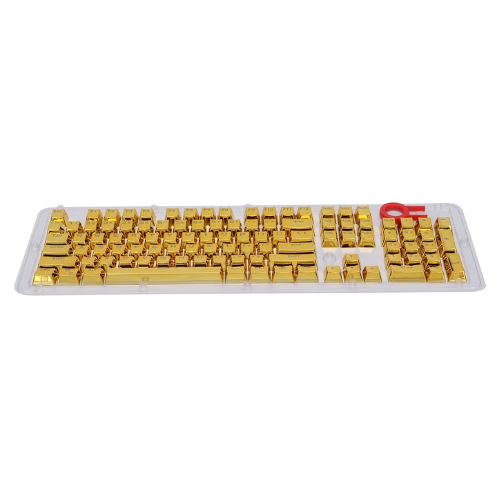 Set de capace de taste pentru tastatura mecanica Jormftte, model delfin, 4 piese, PBT, alb/albastru