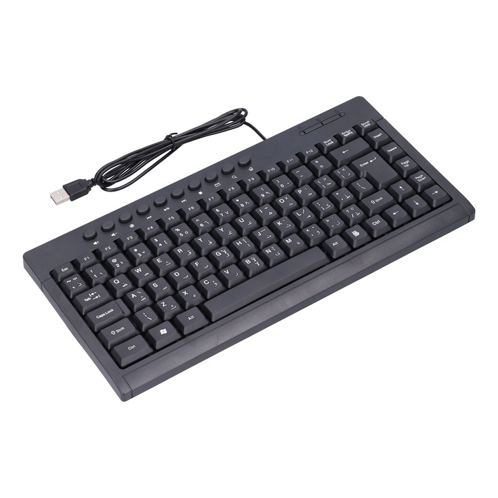 Tastatura fara fir pliabila Mini tastatura fara fir portabila pentru tableta cu telefon mobil cu baterie incorporata White