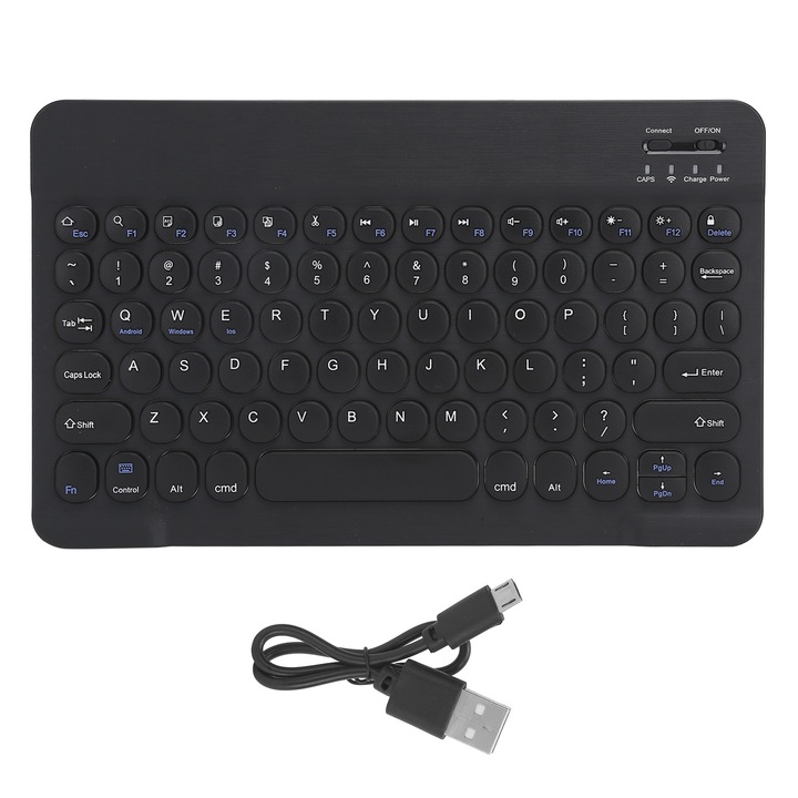 Tastatura mecanica Jormftte 64 taste, wireless, roz, iluminare RGB, design ergonomic, comutator rosu/brown