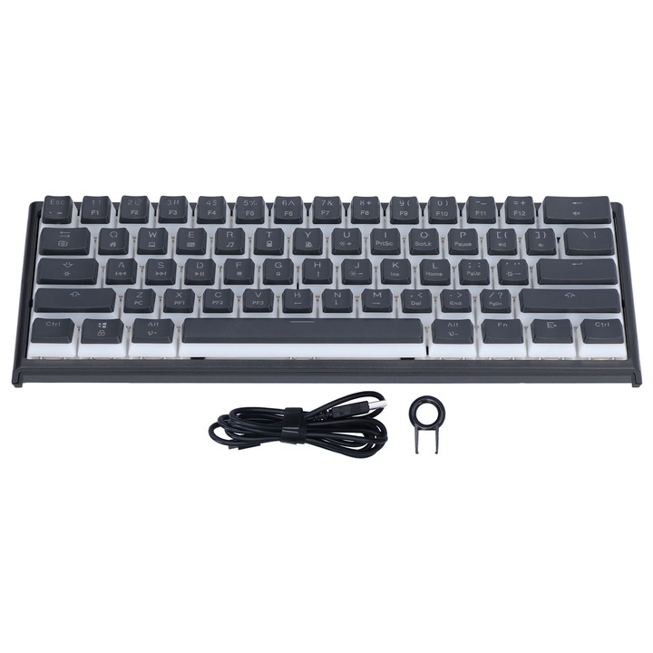 Tastatura numerica Jormftte, 28 taste, design subtire, aluminiu, gri inchis