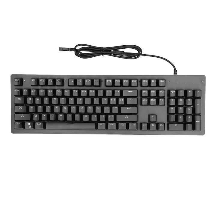 Set tastatura si mouse Jormftte, 104 taste, alb, wireless, 21 taste fara conflict, 1200/1600/2400DPI