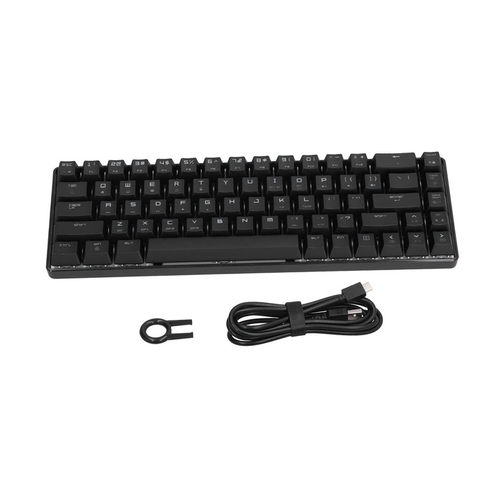 Tastatura mini cu 12 taste si 2 butoane, Jormftte, conectare USB sau BT, alb, compacta