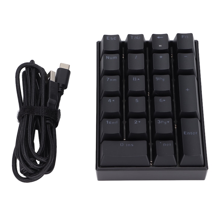 Tastatura Jormftte 78 Taste Mute Ultra Subtire USB Mini pentru Desktop, Universala, Germana