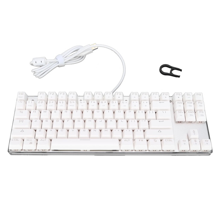 Tastatura cablata Jormftte 104 taste, design ergonomic, rezistent la apa, pentru birou